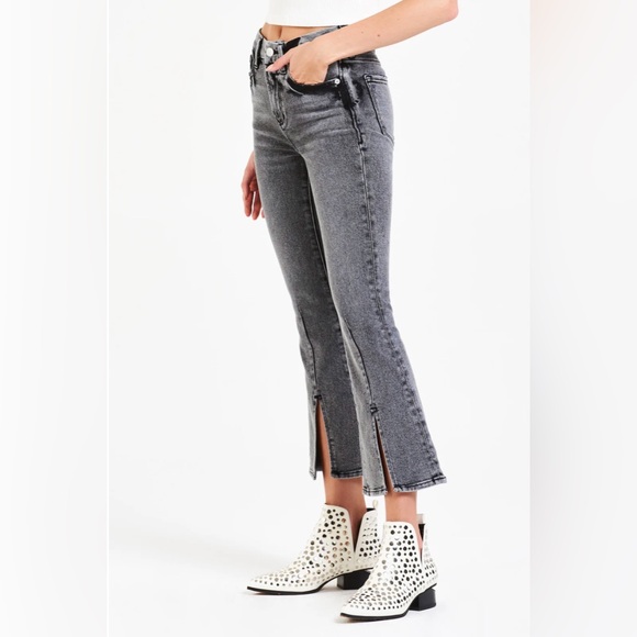 Dear John Denim Jeanne Super High Rise Cropped Flare Jeans Stanford - Picture 6 of 7